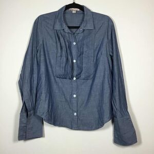 Love 21 Denim 100% Cotton Minimalist Clean Girl Casual Button Down Shirt M